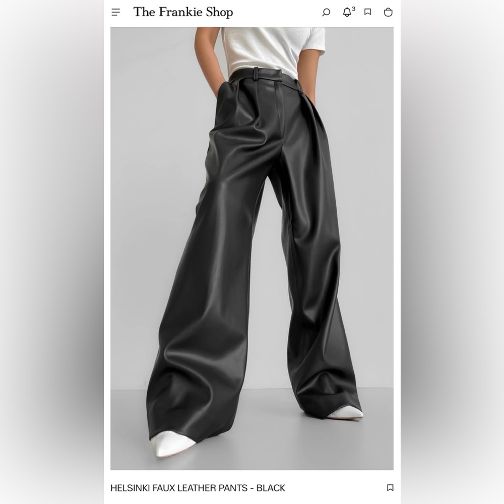 The Frankie Shop HELSINKI FAUX LEATHER PANTS